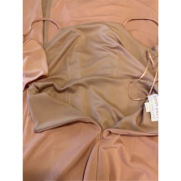 Birdy Grey Pink Bridesmaid Dress Size XS Benny Tie Back Crepe Dusty Rose Maxi - Picture 4 of 10
